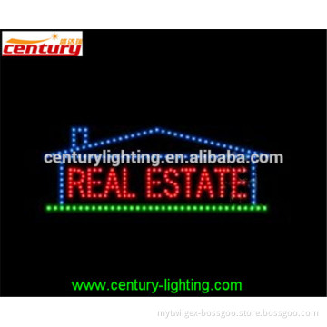 REAL ESTATE animated led sign